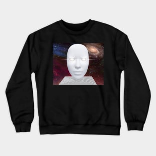 White face with glowing eyes Crewneck Sweatshirt